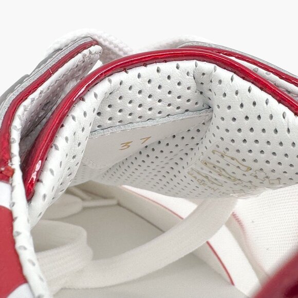 Christian Louboutin Sharkina Mesh Sneakers Size 37 US 7 White Red Loubishark 49 - Picture 14 of 15